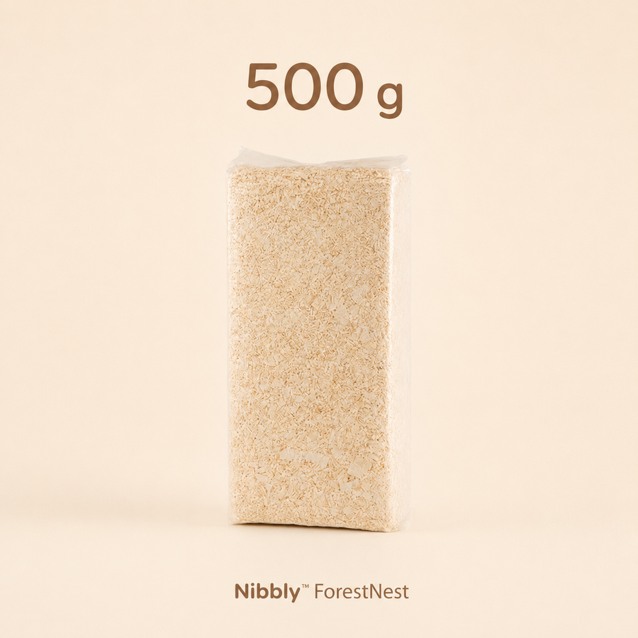 Nibbly ForestNest aspen hardwood bedding 500 g package