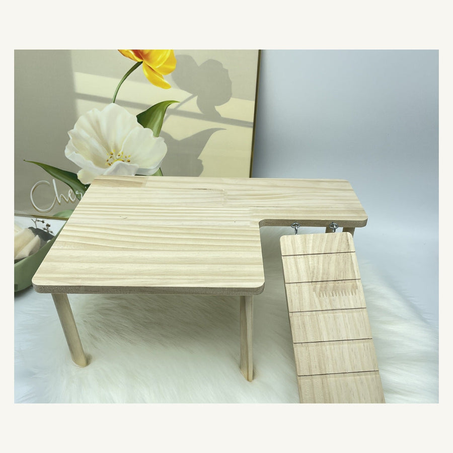 Nibbly Habitat Loft L-shape with right-side ramp