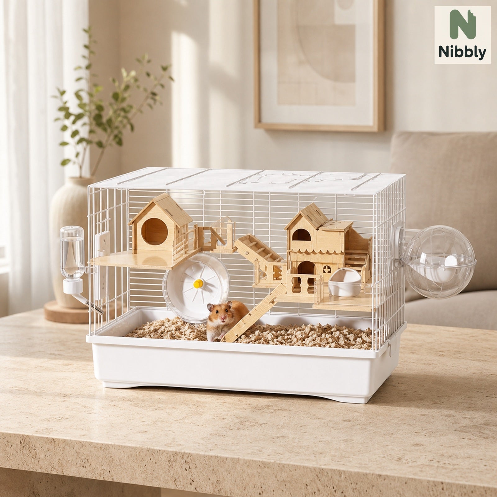 TimberHaven 47 Grand Estate habitat with hamster